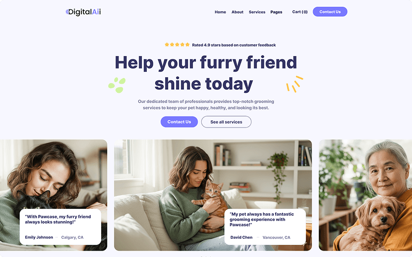 Responsive web design project - B2B SaaS landing page