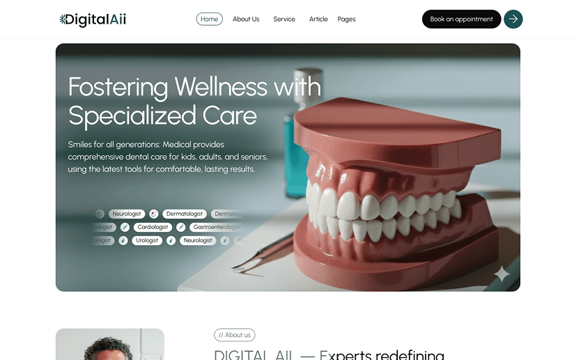 Mobile-optimized website design - Digital marketing agency site